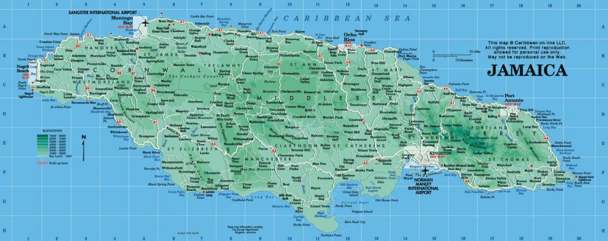 خريطة runaway bay جامايكا