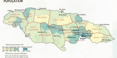 السكان خريطة جامايكا