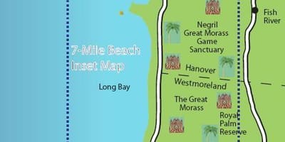 خريطة نيغريل جامايكا 7 mile beach