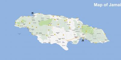 خريطة جامايكا المطارات و المنتجعات
